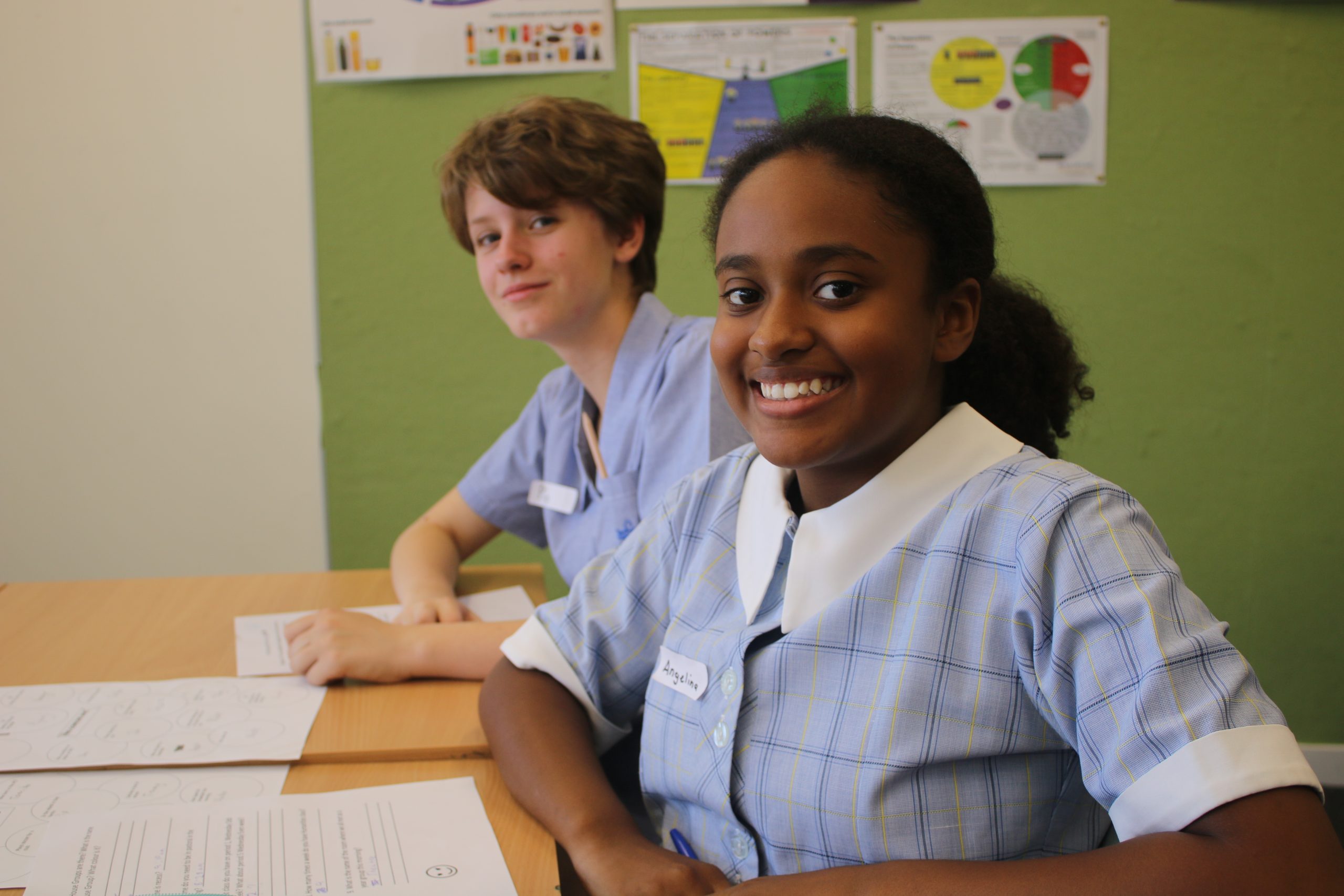 <p>Students enjoy their first day by doing a quiz in Mr Graham Stock&#8217;s classroom. </p>
