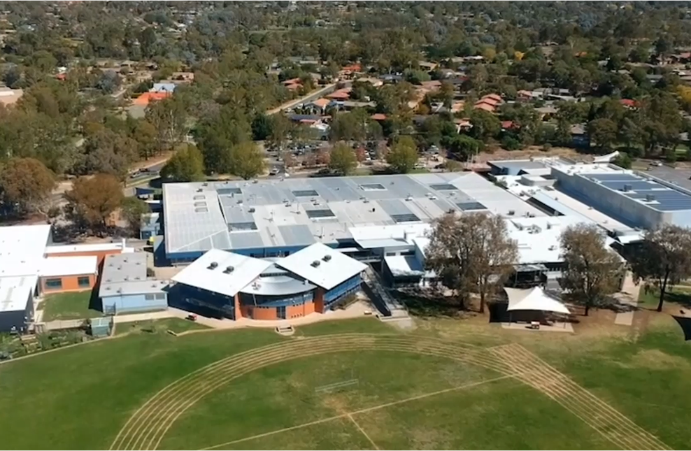 An aerial view of SFX College